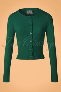 50s Dolly Cardigan In Dark Green