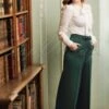40s Hidden Away Trousers In Teal -Past Perfect Style 117992 Dancing Days by Banned Hidden Away Teal Trousers 131 40 22280 20161011 01W category