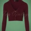 50s Shela Cropped Cardigan In Burgundy -Past Perfect Style 120208 Mak Sweater V neck Cropped Cardigan inBurgundy 140 20 23273 20171002 0002w category