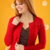 Bunny 50s Paloma Cardigan In Red