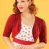 50s Hudson Bolero In Dark Red -Past Perfect Style 130046 Dancing Days by Banned Hudson Bolero 20902 20170503 0007W category