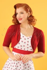 50s Hudson Bolero In Dark Red