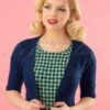 50s Overload Cardigan In Night Blue