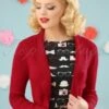 50s Jean Knitted Bolero In Red -Past Perfect Style 131644 Collectif Clothing Jean Knitted Bolero Red 10360 5W category