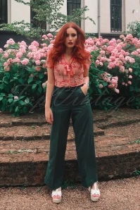 40s Hidden Away Trousers In Teal 7 40s Hidden Away Trousers In Teal - Image 5