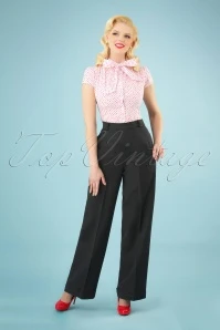Past Perfect Style 35 40s Party On Classy Trousers In Black