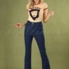 70s Legs Eleven Flared Trousers In Denim -Past Perfect Style 163063 Dancing Days by Banned 70s Legs Eleven Jeans 131 30 19718 20161118 040MW category
