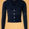 Vixen 50s Mabel Cropped Cardigan In Navy -Past Perfect Style 164452 Vixen 30931 50s Mabel Cardigan 20190903 003W category