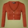 50s Shela Cropped Cardigan In Dusty Orange -Past Perfect Style 182364 Mak Sweater 35144 Cardigan Dusty Orange Short 07302020 004W category