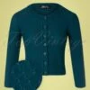 50s Jennie Cardigan In Petrol Blue -Past Perfect Style 193189 Mak Sweater 36992 50s Jennie Teal Blue Sweater 210212 002Z category