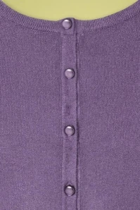 50s Nyla Cropped Cardigan In Blueberry Purple 5 50s Nyla Cropped Cardigan In Blueberry Purple - Image 3