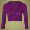 50s Shela Cropped Cardigan In Purple -Past Perfect Style 202976 Mak Sweater 39565 Cardigan Purple Short 07302020 004W category