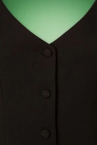 50s Dianne Waistcoat In Black 6 50s Dianne Waistcoat In Black - Image 4