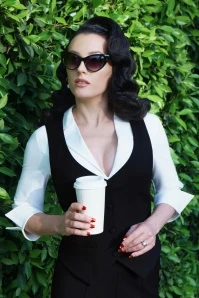 50s Dianne Waistcoat In Black