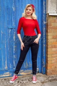 50s Doris Skinny Jeans In Dark Blue