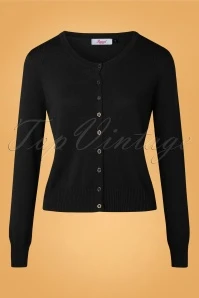 50s Winter Storm Cardigan In Black