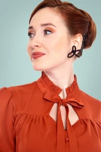 Past Perfect Style -Past Perfect Style 225897 Vixen 42745 Tonja Tie Neck Blouse Orange 20220812 020L category