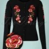 Vixen 50s Senne Floral Cardigan In Black 2 Vixen 50s Senne Floral Cardigan In Black -Past Perfect Style 225930 Vixen 42698 Luxe Floral Cardigan Black 20220510 602W1 category