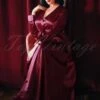 The Dita Peignoir In Burgundy Red -Past Perfect Style 226349 Vintage Diva 43724 Peignor Red Satin 220809 040MW category