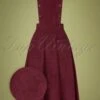 50s Mary-Jane Pinafore Swing Dress In Burgundy
