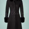 Vixen 50s Erin Faux Fur Coat In Black -Past Perfect Style 228167 Vixen 42702 Black Faux Fur Coat 220519 501Wjpg category