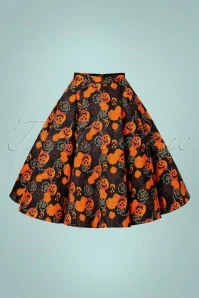 TopVintage Exclusive ~ 50s Adriana Halloween Swing Skirt In Black - Image 4