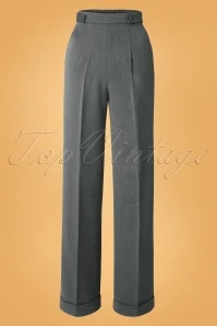 Past Perfect Style 37 40s Party On Classy Trousers In Charcoal