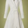 50s Jayda Swing Coat In White -Past Perfect Style 233177 Heart Roses 44217 Swing Coat White 221103 611W category