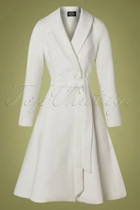 50s Jayda Swing Coat In White