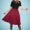 50s Etta Swing Skirt In Red -Past Perfect Style 233802 Banned 43517 Swingskirt Mustard Etta Rib 06292022 040MW category