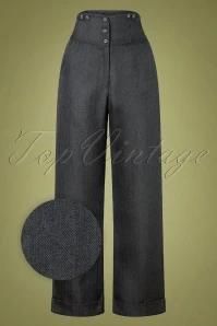 50s Sassy Trousers In Grey