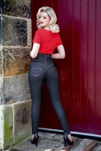 Past Perfect Style -Past Perfect Style 234490 Rock A Booty 43766 Pants Denim Blue Babe 220401 040M category