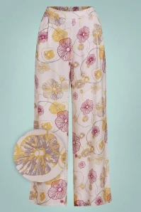 70s Lotus Wide Pants In Off White