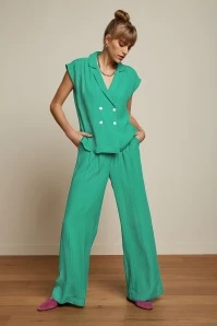 King Louie Sandy Nicole Blouse In Amber Green