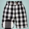 Cruise Ship Shorts In Black And White -Past Perfect Style 236401 Banned 45532 Shorts Black White checkered 221130 501Z category