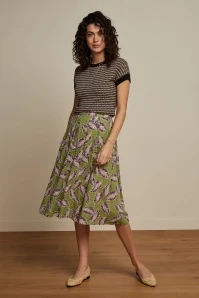 King Louie Suzette Dominica Pleat Skirt In Woodbine Green 4 King Louie Suzette Dominica Pleat Skirt In Woodbine Green - Image 2