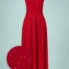 Rinda Glitter Maxi Dress In Red -Past Perfect Style 237493 Vintage Chic 46687 Maxi Dress Red Glitter Silver 230217 502Z category