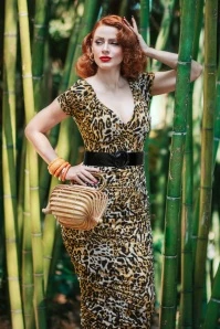 The Marilyn Pencil Dress In Leopard Print