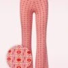 Saskia Flared Pants In Orange -Past Perfect Style 239598 surkana 45459 pants orange squares flowers 230316 500Z category
