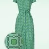 Daria Maxi Shirt Dress In Light Blue And Green -Past Perfect Style 239604 surkana 45447 dress blue squares green 230316 500Z category