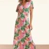 Tropical Maxi Dress In White -Past Perfect Style 239704 Smashed Lemon 46078 Maxi Dress Tropical White 20230317 020LW category