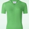 Compania Fantastica Jolie Jumper In Green -Past Perfect Style 240174 Compania Fantastica 45019 top green v neck see through 230328 500W category