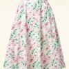 Topvintage Exclusive ~ Adriana Floral Swing Skirt In White And Pink -Past Perfect Style 240224 top vintage boutique collection 44580 swing skirt flowers pink green 230329 500W category