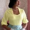 Edeva Sun Blouse In Yellow -Past Perfect Style 240298 Miss Candyfloss 46546 Top Sun 20230330 020L category
