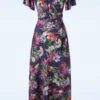 Tropical Bird Maxi Dress In Blue 1 Tropical Bird Maxi Dress In Blue -Past Perfect Style 241820 vintage chic 47241 maxi dress blue open back flowers 20230421 0501 category