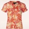 Femmy Floral Blouse In Orange -Past Perfect Style 242166 Smashed Lemon 46429 Top Blouse Flowers Orange 230508 404 category