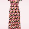 Nina Maxi Dress In Multi -Past Perfect Style 242170 Smashed Lemon 46436 Maxi Dress Multi Pink 230505 402W category