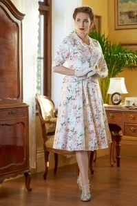 Vania May Floral Skirt In White