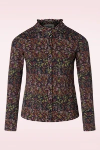 Dia Flower Confetti Blouse In Thyme