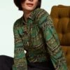 King Louie Maisie Venus Blouse In Blue -Past Perfect Style 243682 King Louie 46988 Blouse Maisie Venus Blue Green 021L category